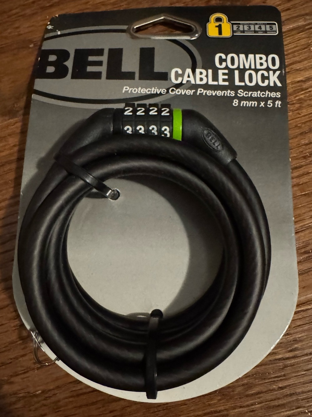 Bell Combo Cable Bike Bicycle Lock New 7116918 5’ 8mm
